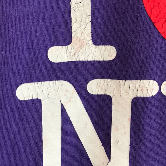 Purple I Love NY T-Shirt Size XL - Picture 3 of 4